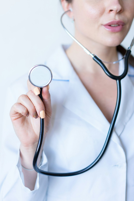 Female doctor with stethoscope 