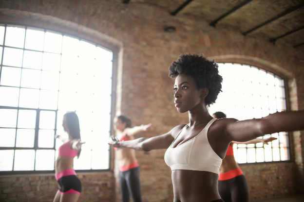 Women in a workout class