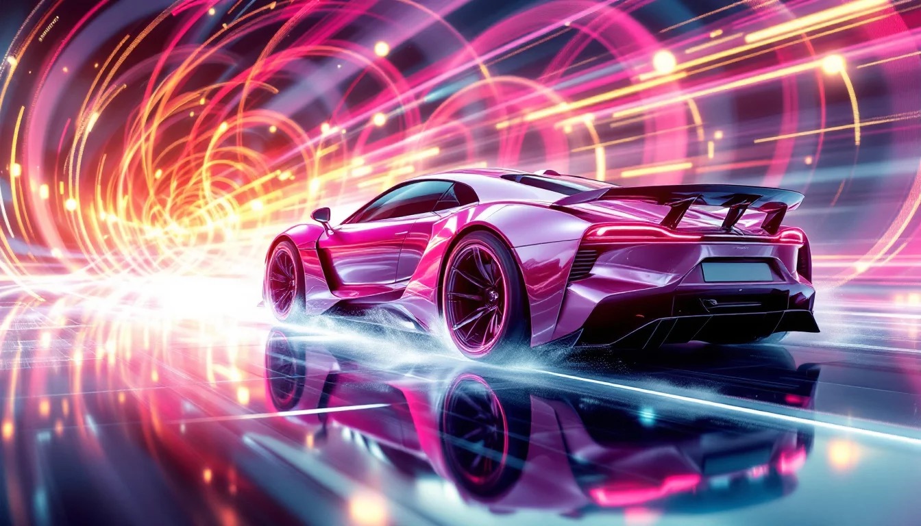 Pink race car as an analogy of fast metabolism in women